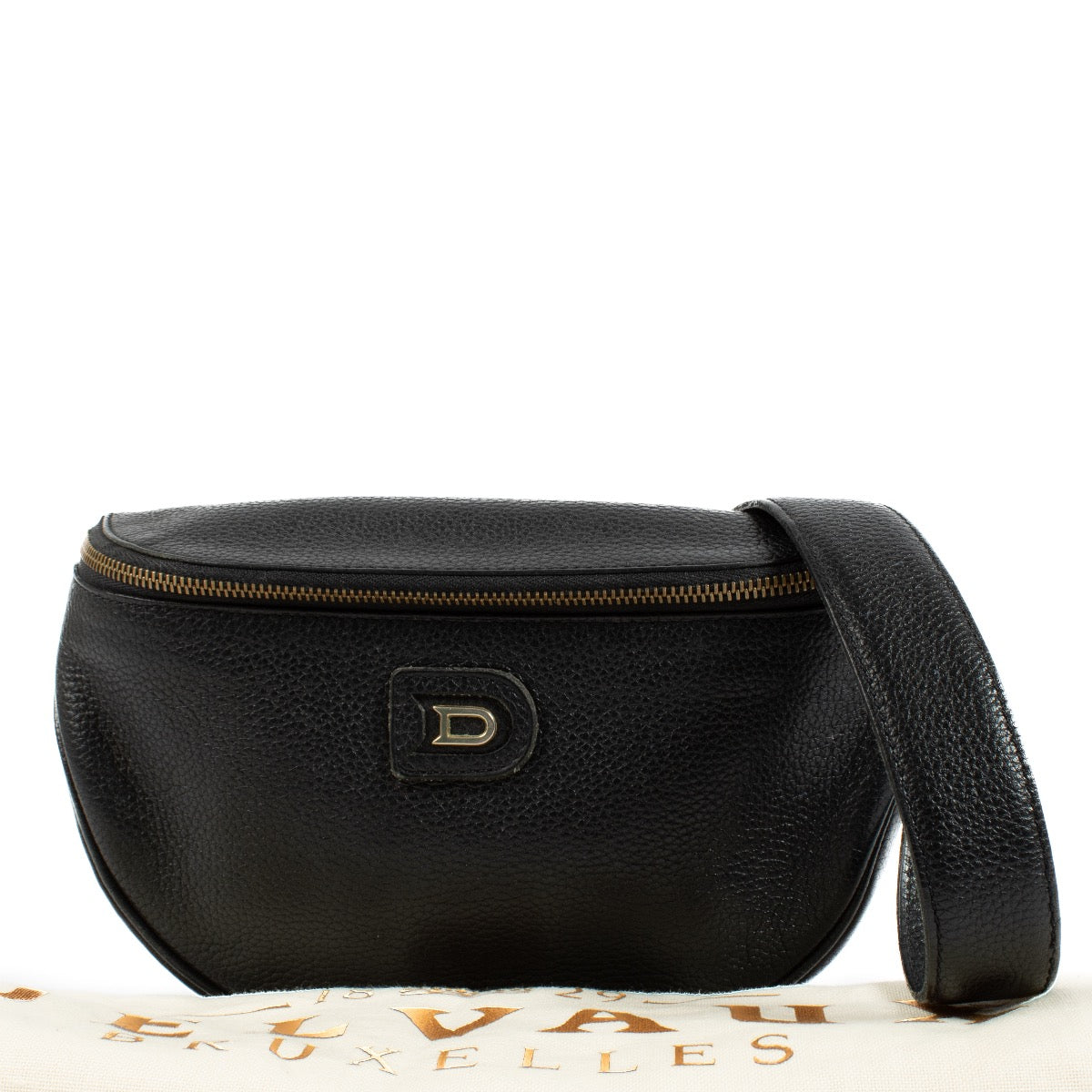 Authentic second hand Delvaux Black Musette Belt Bag on Labellov.com