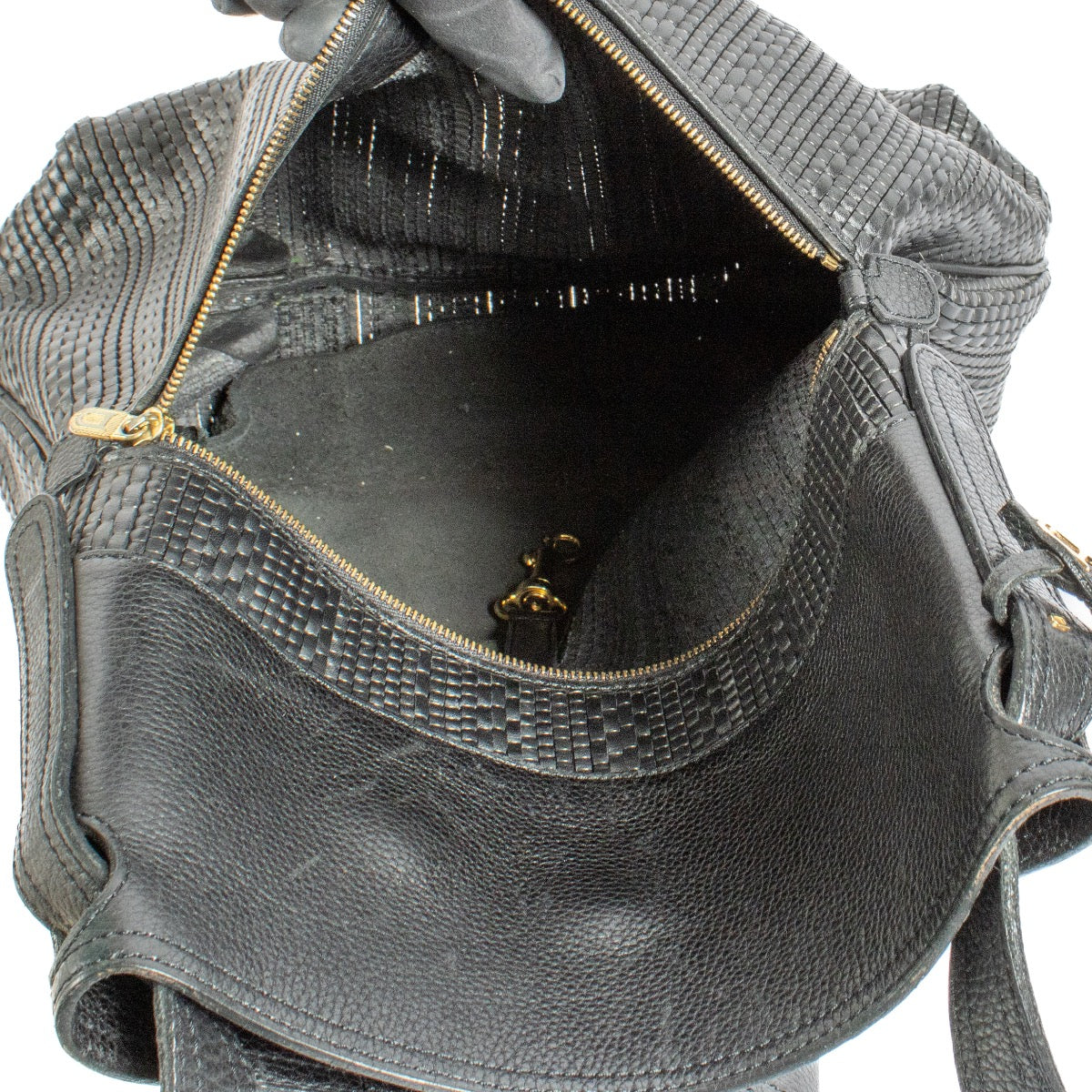 Authentic second hand Delvaux Black Toile de Cuir Faust Shoulder bag on Labellov.com
