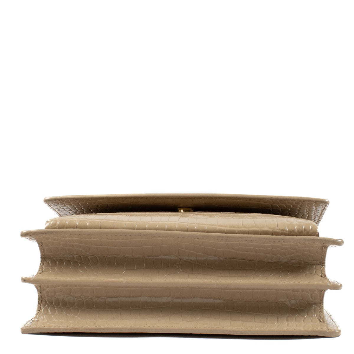 Shop 100% authentic second hand Saint Laurent Beige Crocodile Embossed Medium Sunset Bag on Labellov.com
