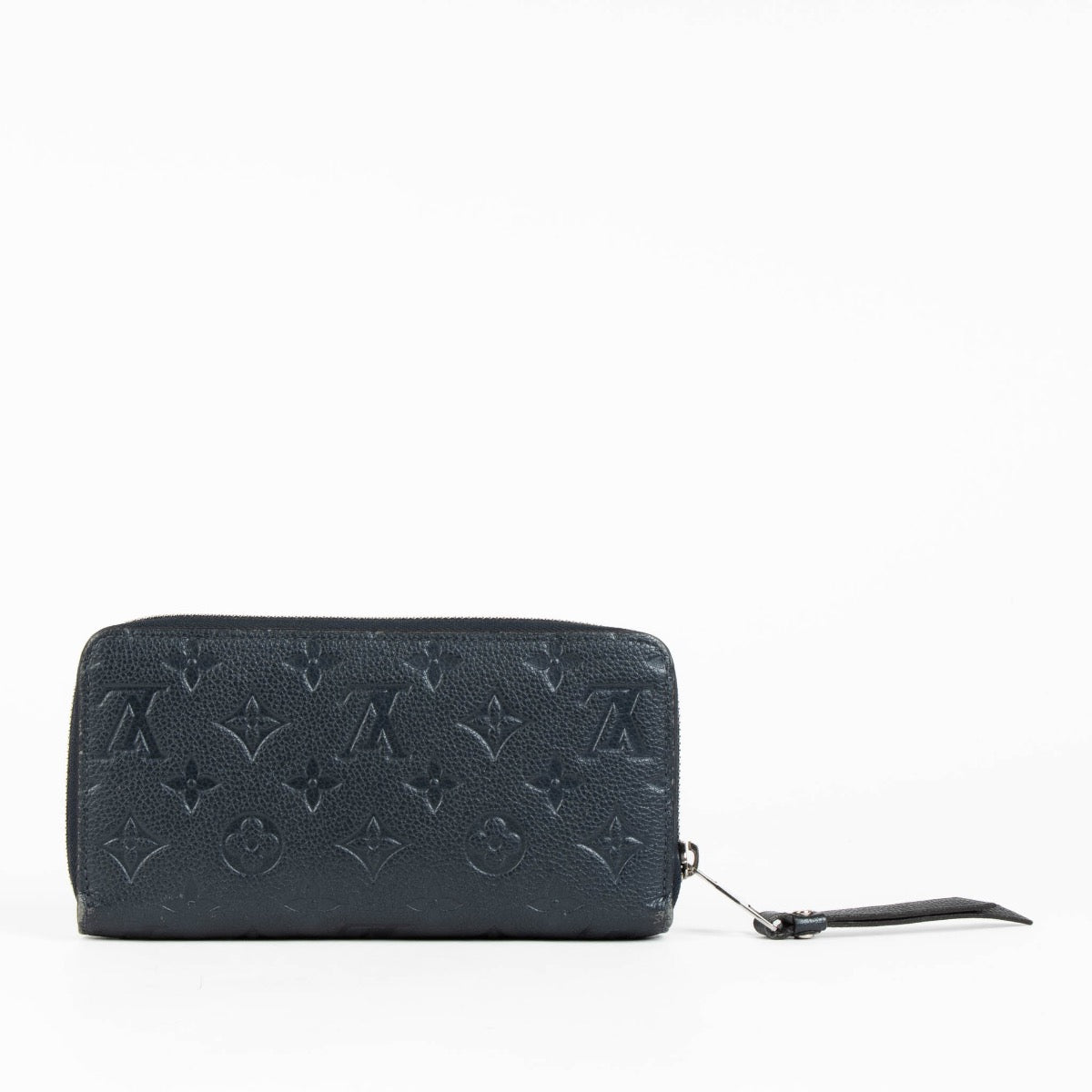 Authentic pre-loved Louis Vuitton Blue Monogram Empreinte With Pins Zippy Wallet on Labellov.com
