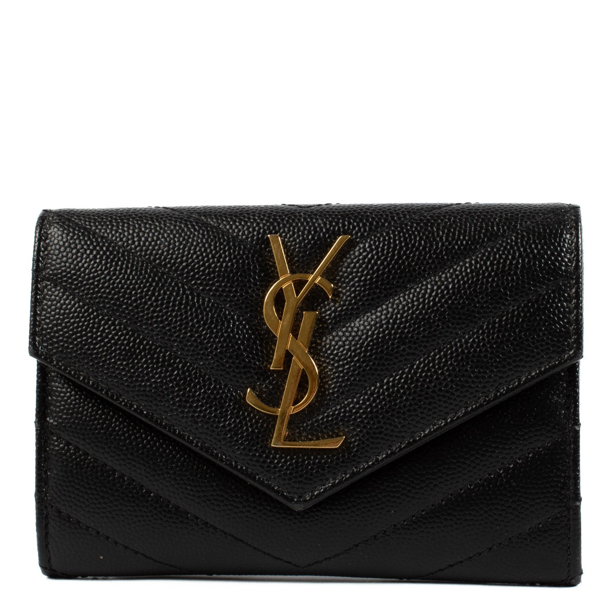 Buy authentic second hand Saint Laurent Black Cassandre Wallet at Labellov.com