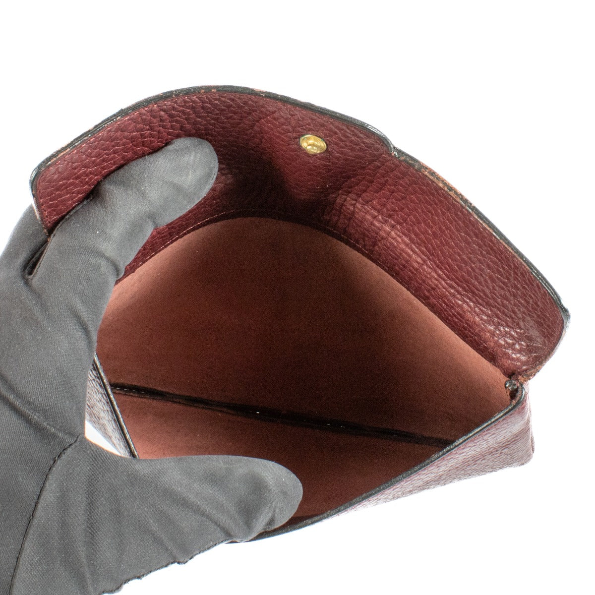 Pochette Delvaux en cuir bordeaux