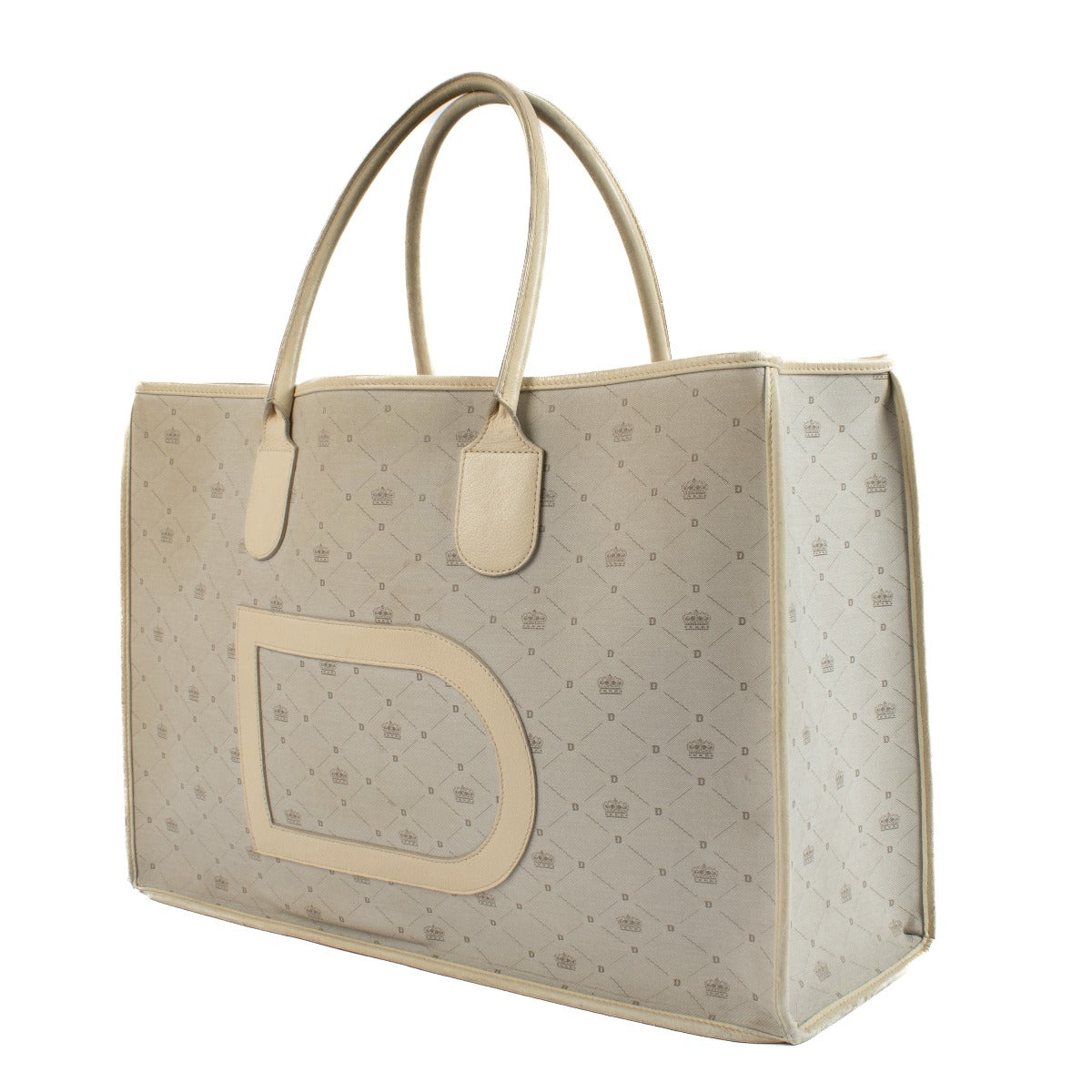 Delvaux Grijze Canvas Tote Bag
