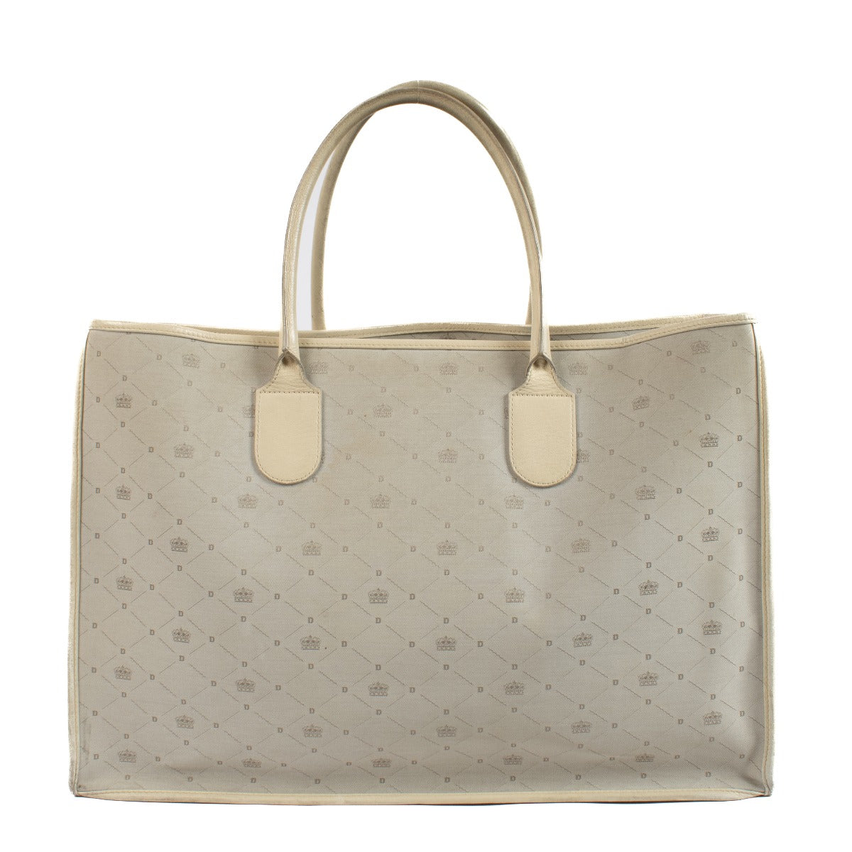 Delvaux Grijze Canvas Tote Bag