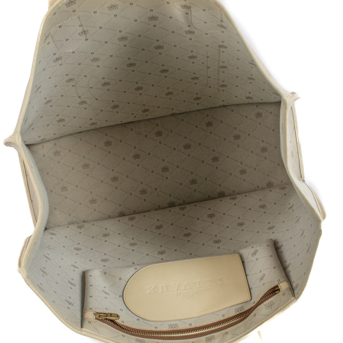 Delvaux Grijze Canvas Tote Bag