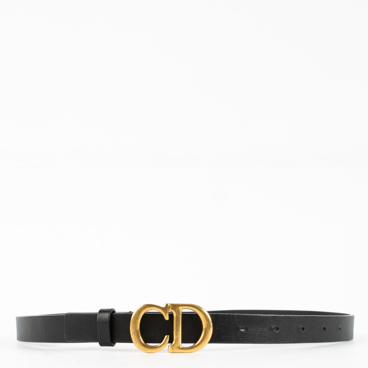 Authentic pre-loved Christian Dior Black Saddle Belt - Size 75 on Labellov.com