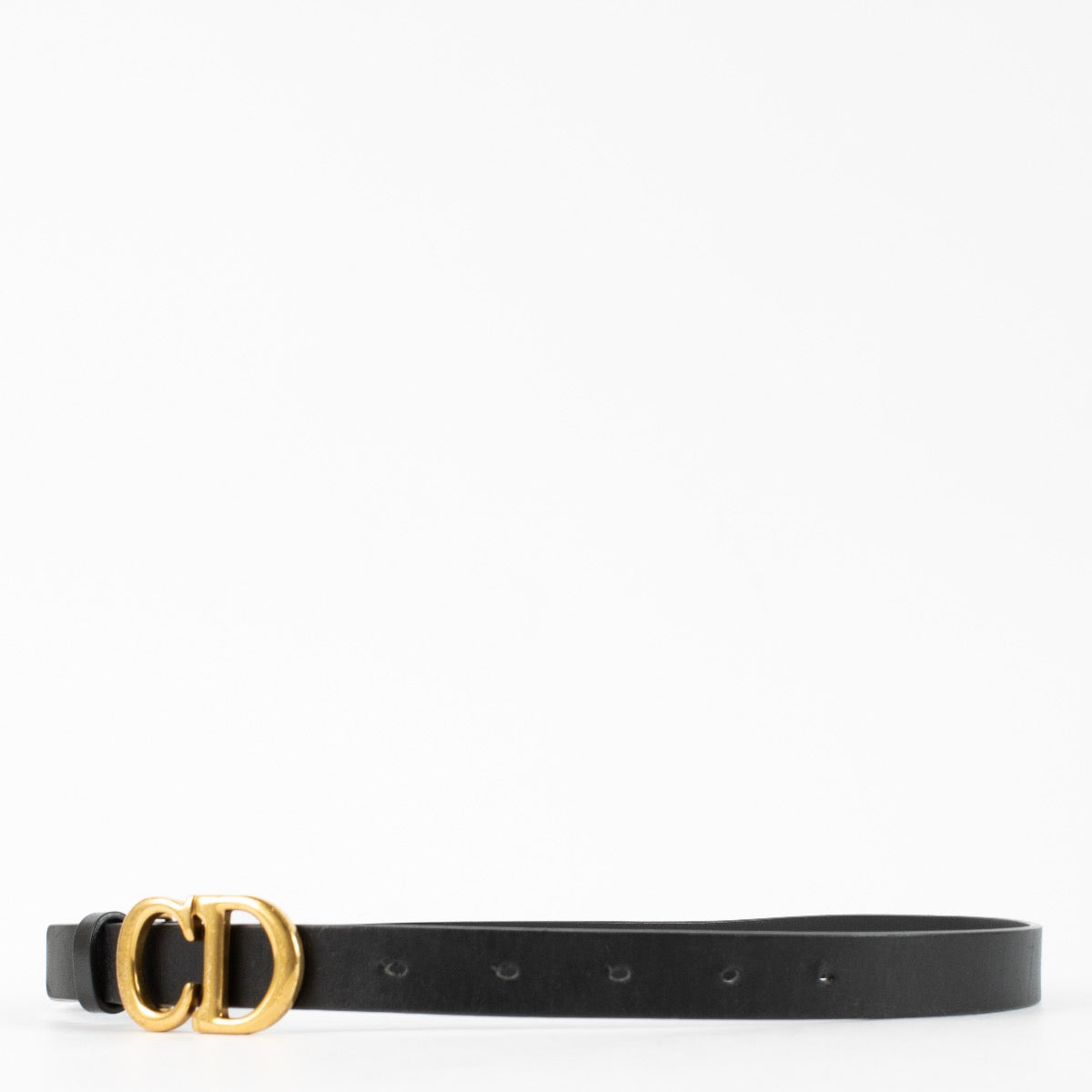 Authentic pre-loved Christian Dior Black Saddle Belt - Size 75 on Labellov.com
