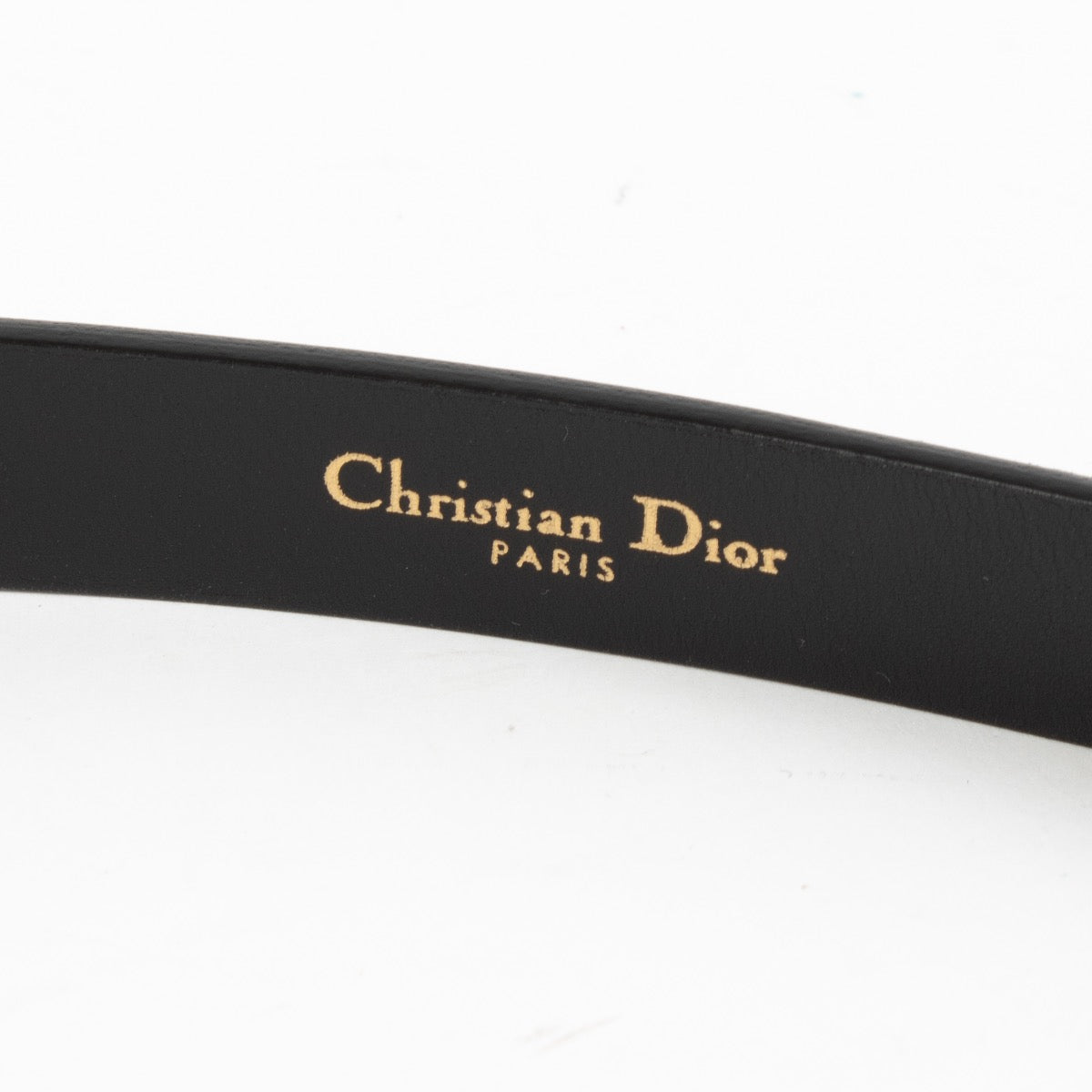 Authentic pre-loved Christian Dior Black Saddle Belt - Size 75 on Labellov.com