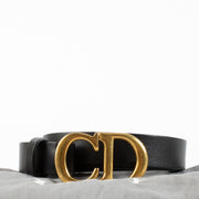 Authentic pre-loved Christian Dior Black Saddle Belt - Size 75 on Labellov.com