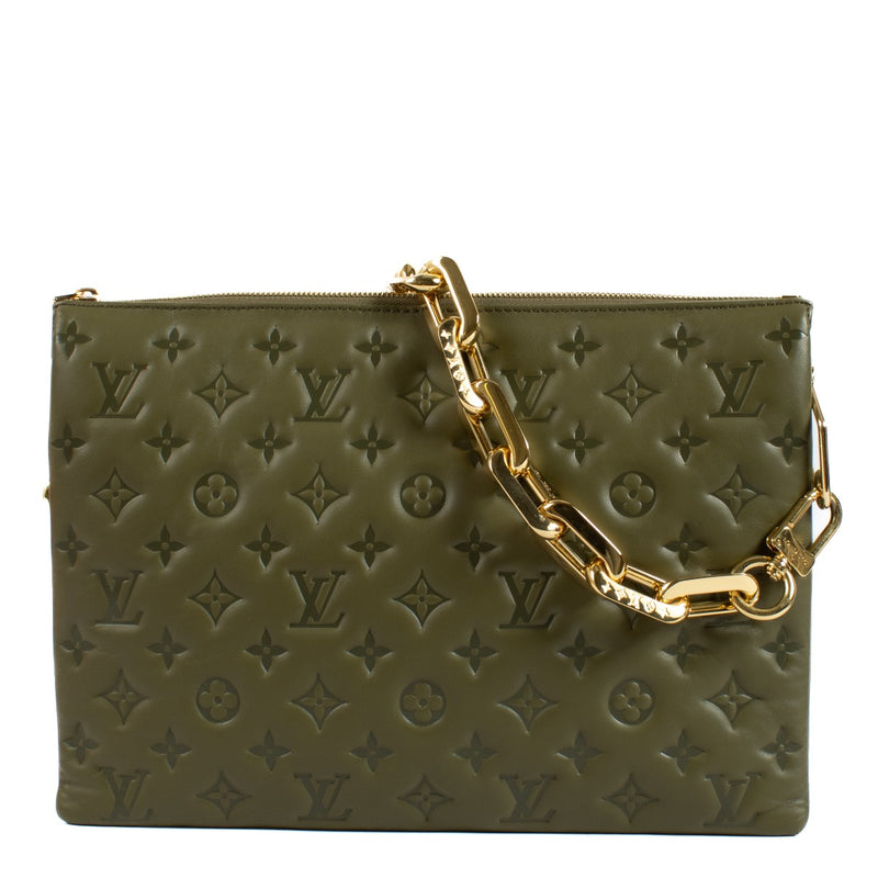 Louis Vuitton Khaki Coussin MM
