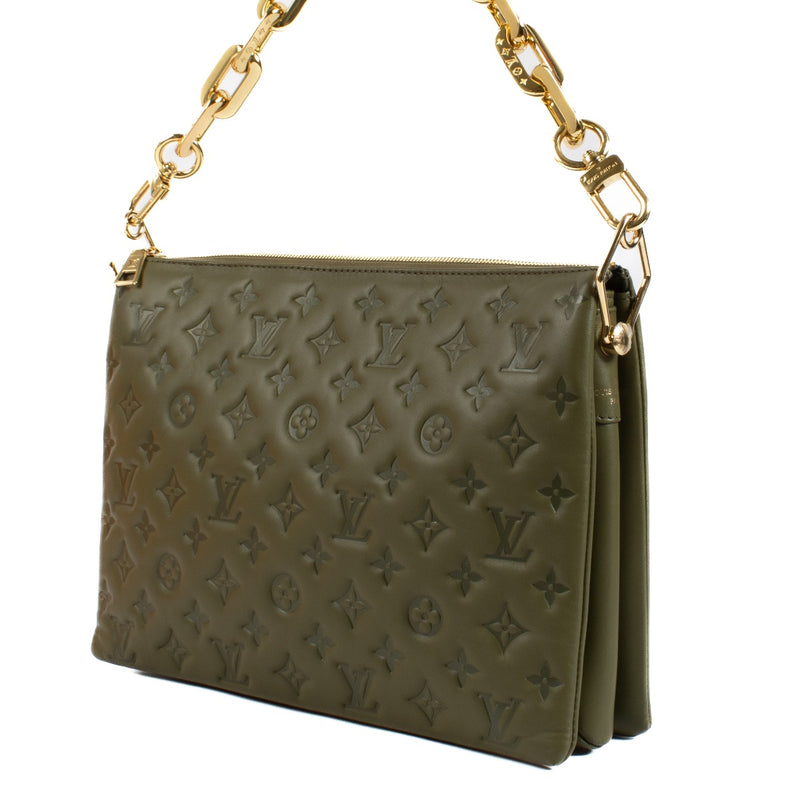 Louis Vuitton Khaki Coussin MM