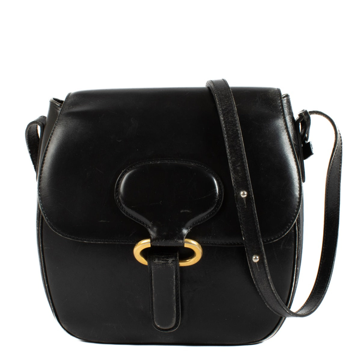 Delvaux Zwart Box Calf Vintage Tas