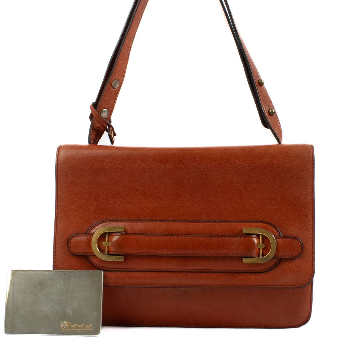 Delvaux Vintage Red Leather Shoulder Bag