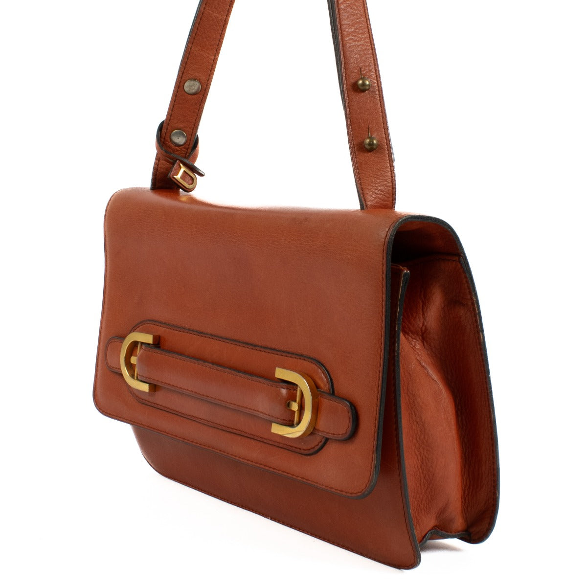 Delvaux Vintage Red Leather Shoulder Bag