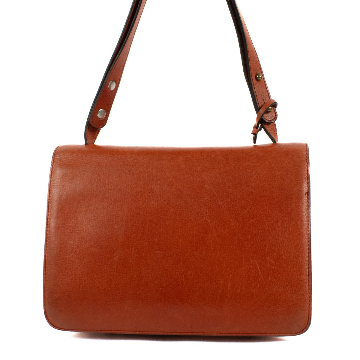 Delvaux Vintage Red Leather Shoulder Bag