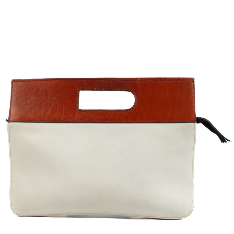 Delvaux Vintage Bi-Color Clutch