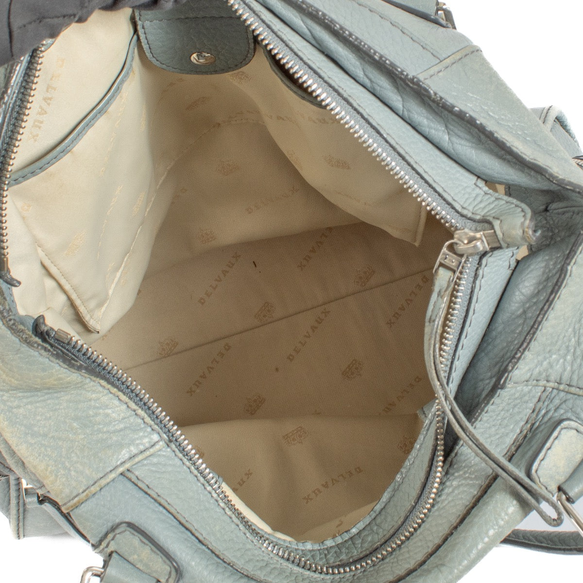 Shop 100% authentic second hand Delvaux Blue Mercredi Bag on Labellov.com