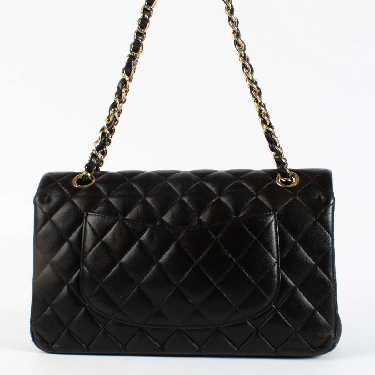 Chanel Zwart Lamsleer Medium Classic Flap 11.12 Tas