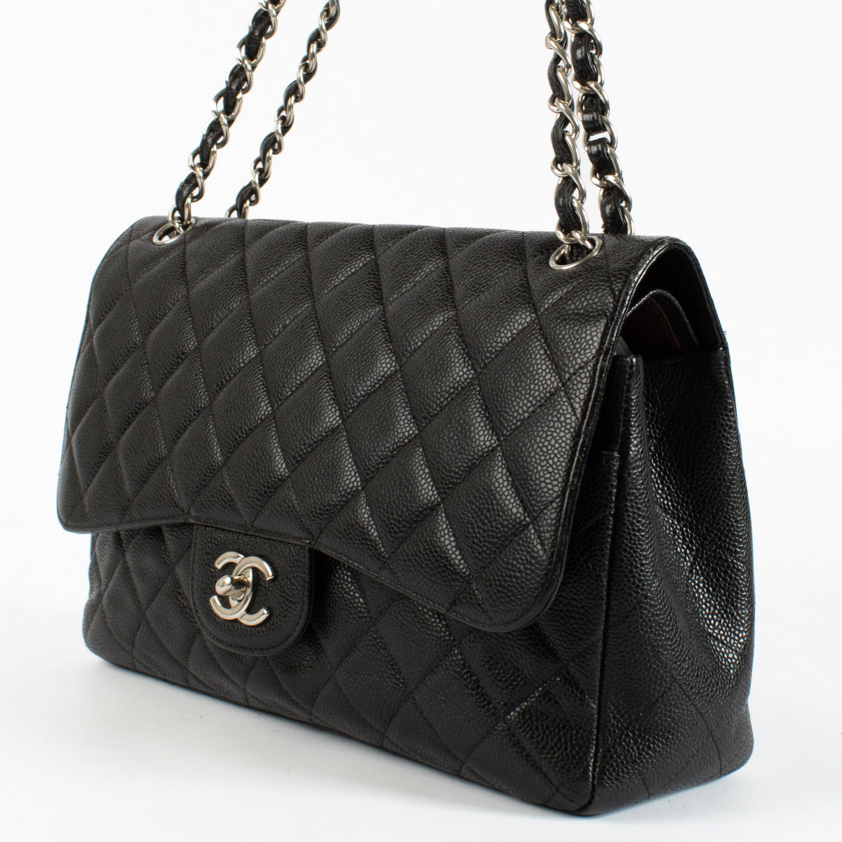Chanel Black Caviar Large Classic Handbag