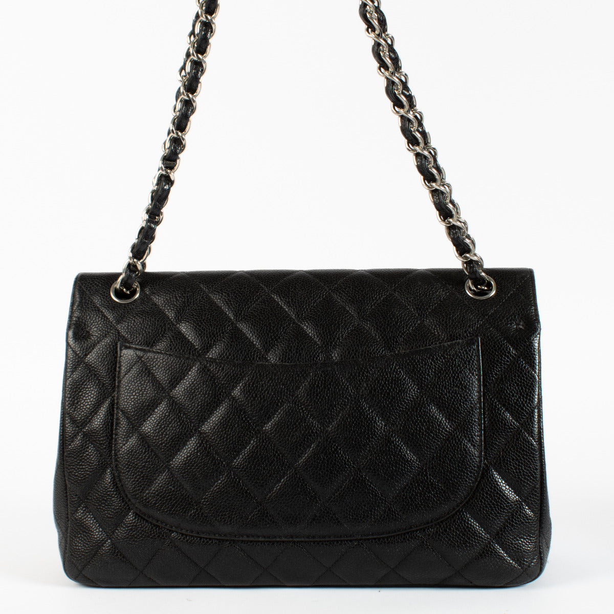Chanel Black Caviar Large Classic Handbag