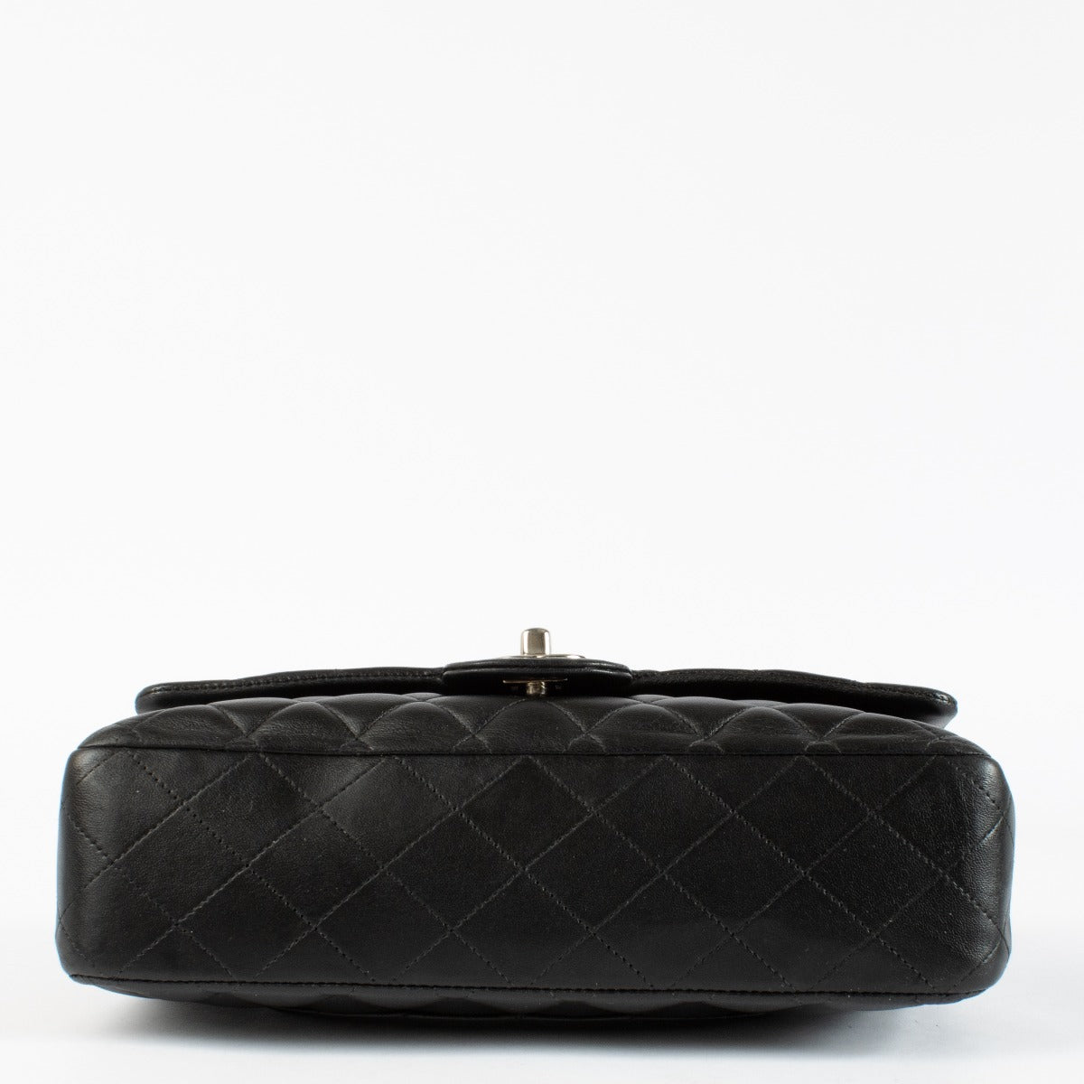 Chanel Black Lambskin Medium Classic Flap 11.12 Bag