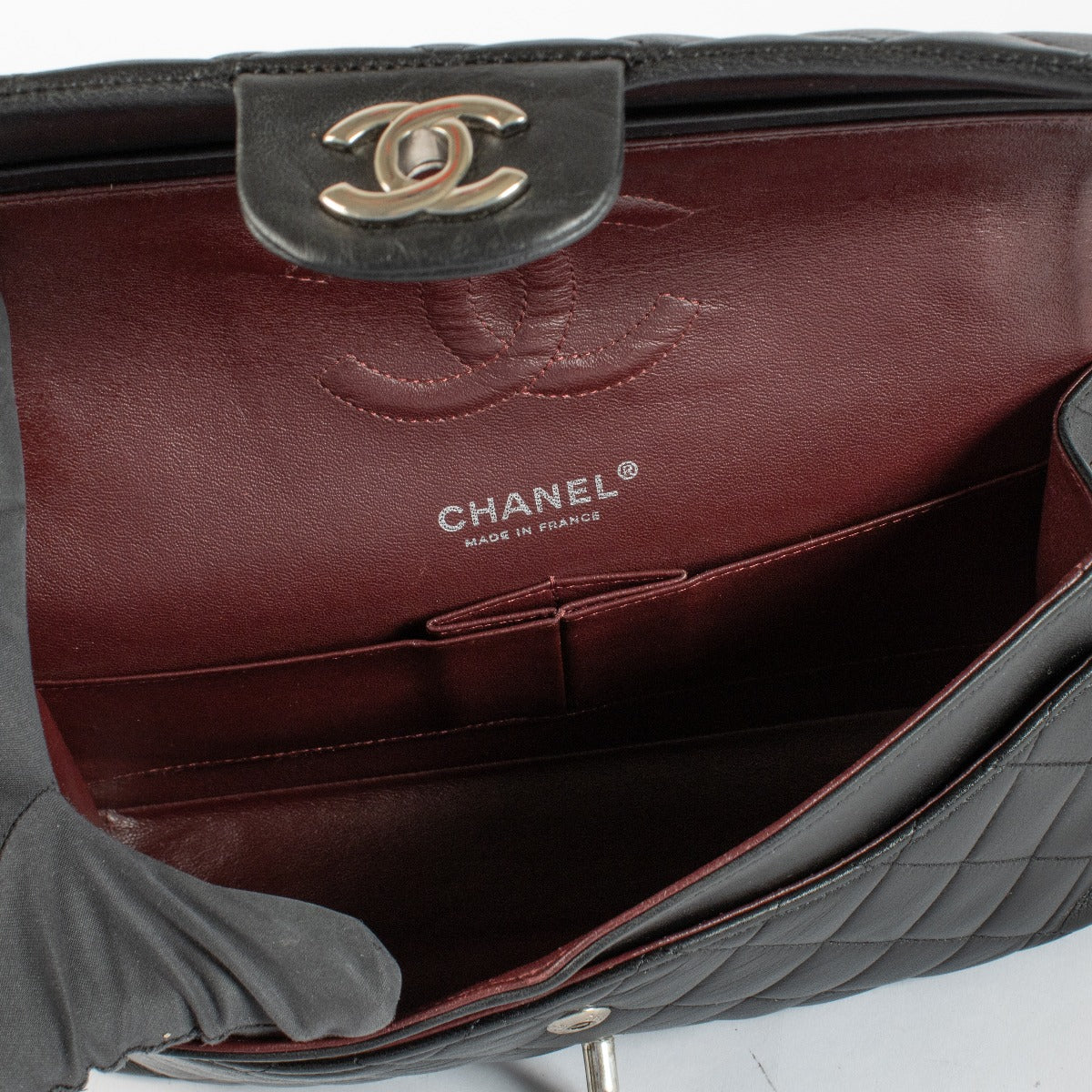 Chanel Black Lambskin Medium Classic Flap 11.12 Bag