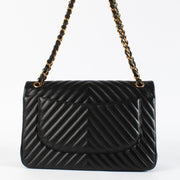 Shop 100% authentic second hand Chanel Black Chevron Classic Flap Bag on Labellov.com