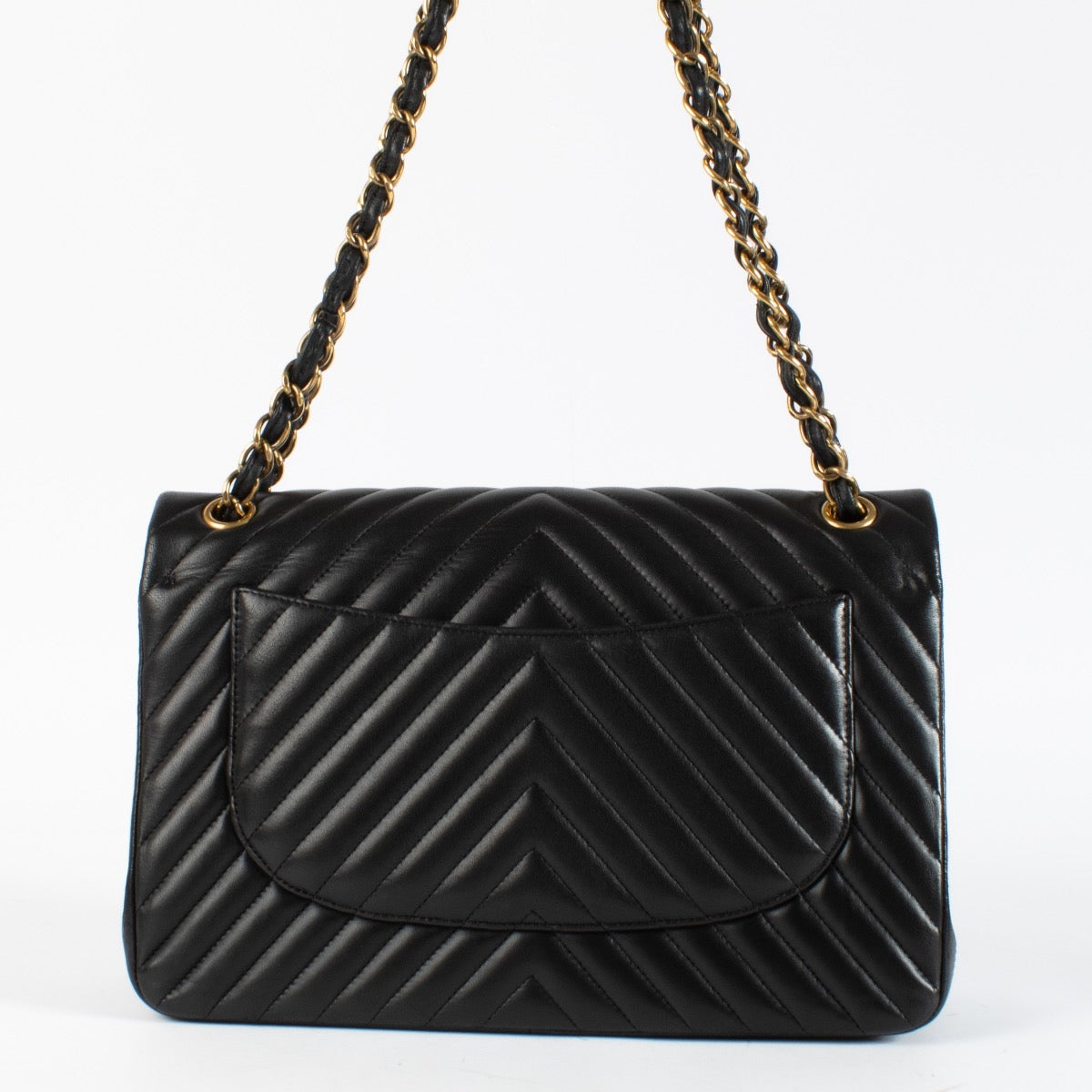 Shop 100% authentic second hand Chanel Black Chevron Classic Flap Bag on Labellov.com