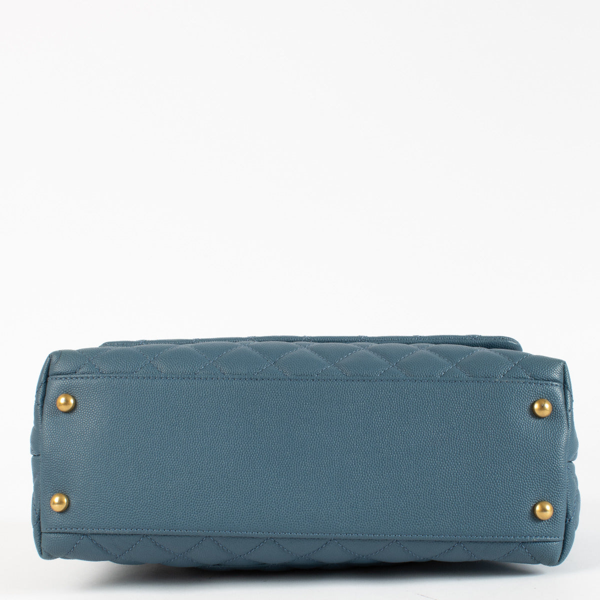 Grand sac Coco Handle Chanel en jean bleu