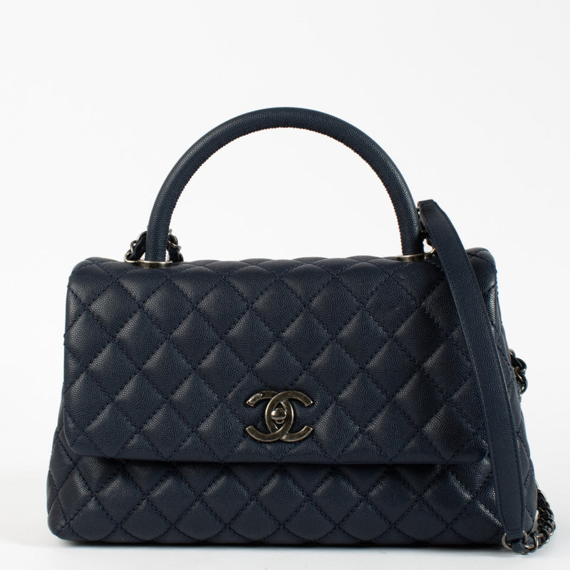 Chanel Navy Large Coco Handle Bag