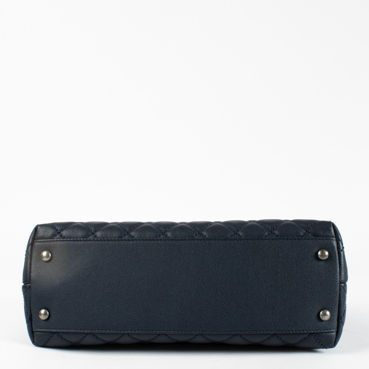 Chanel Navy Caviar Medium Coco Handle Bag