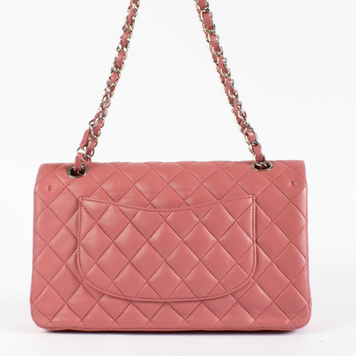 Chanel Pink Lambskin Medium Classic Flap 11.12 Bag