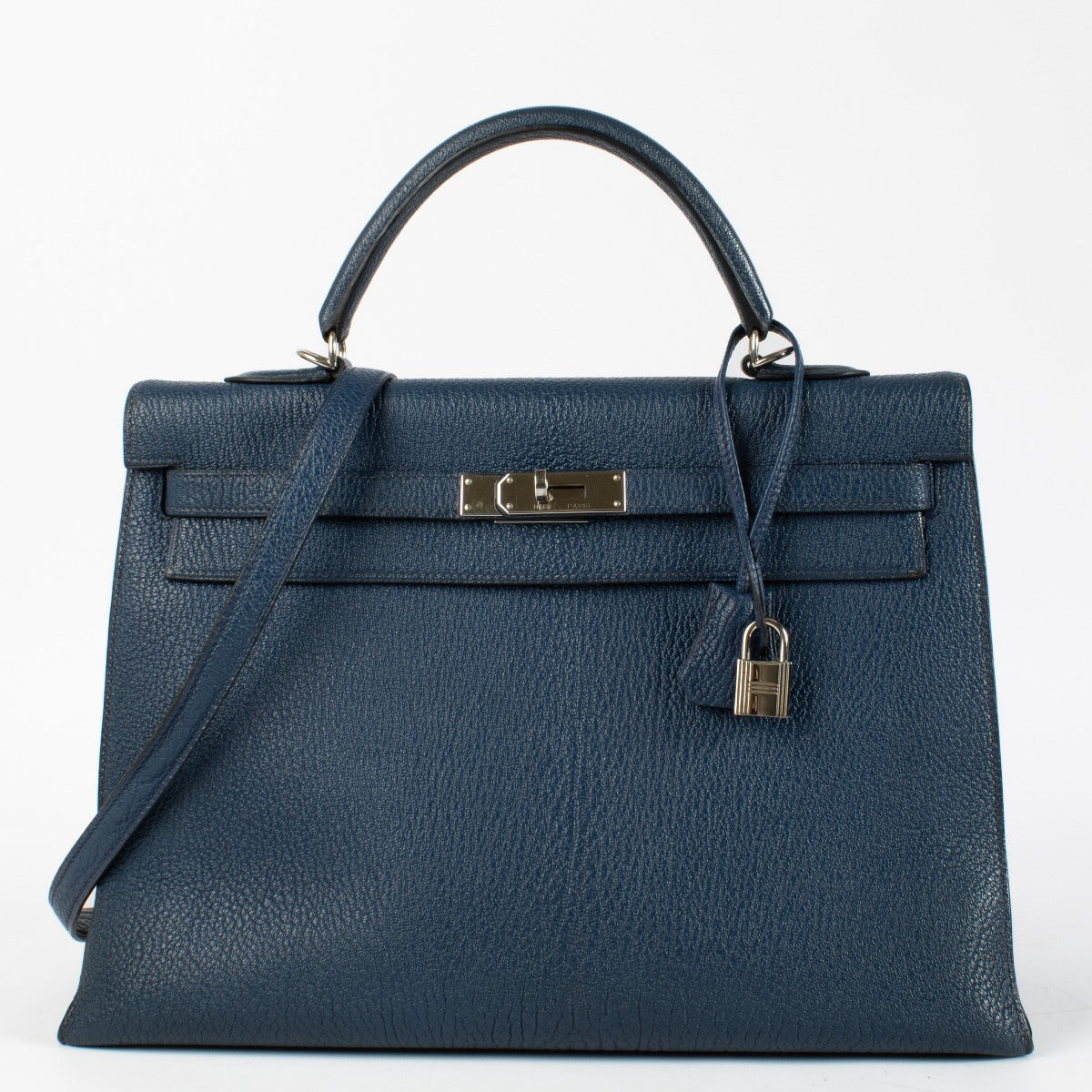 Hermès Kelly 35 Bleu De Malte Chevre Coromandel PHW
