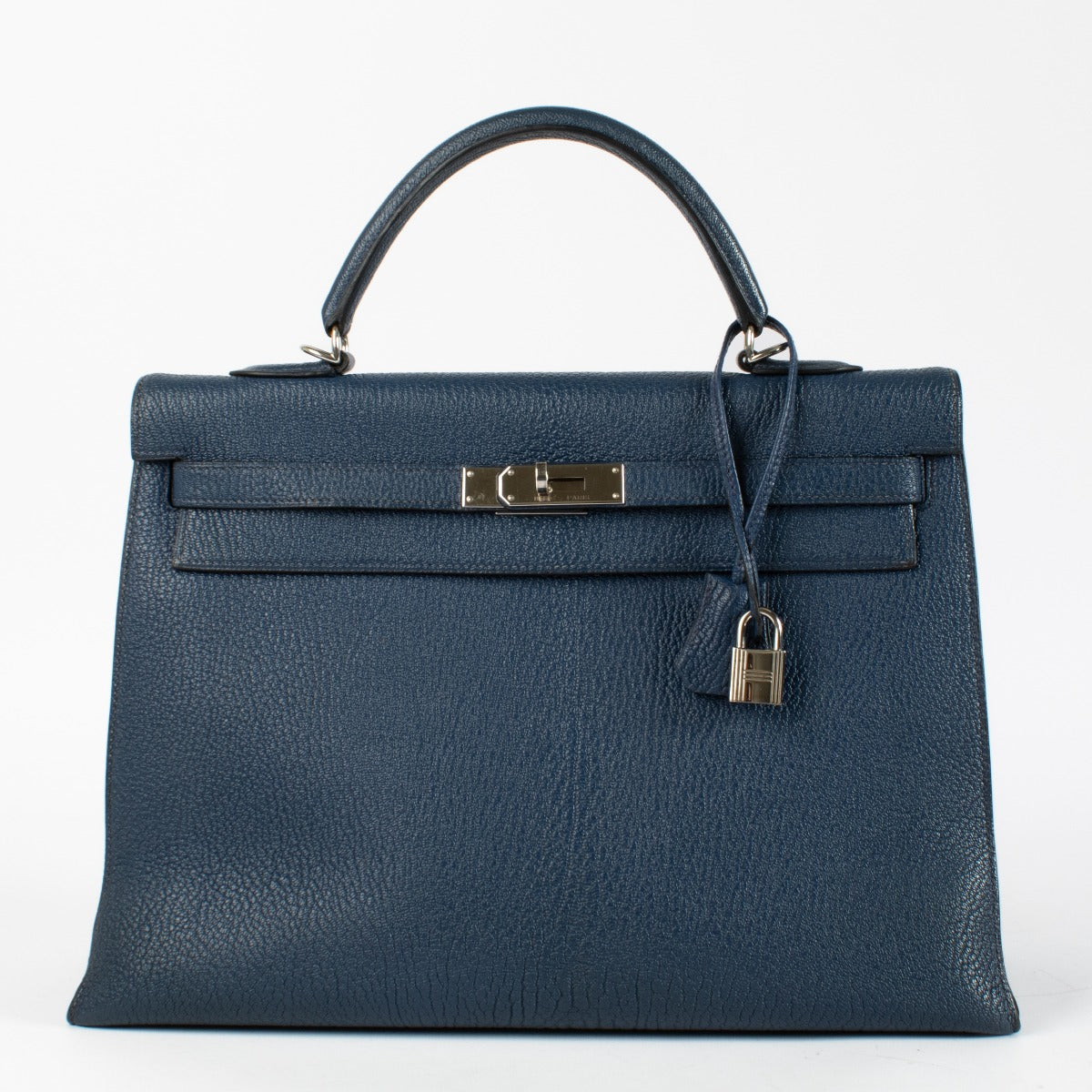 Hermès Kelly 35 Bleu De Malte Chevre Coromandel PHW