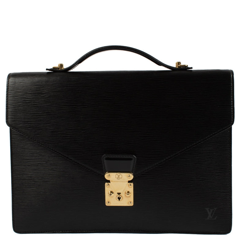 Shop 100% authentic second hand Louis Vuitton Black Epi Serviette Conseiller Briefcase on Labellov.com