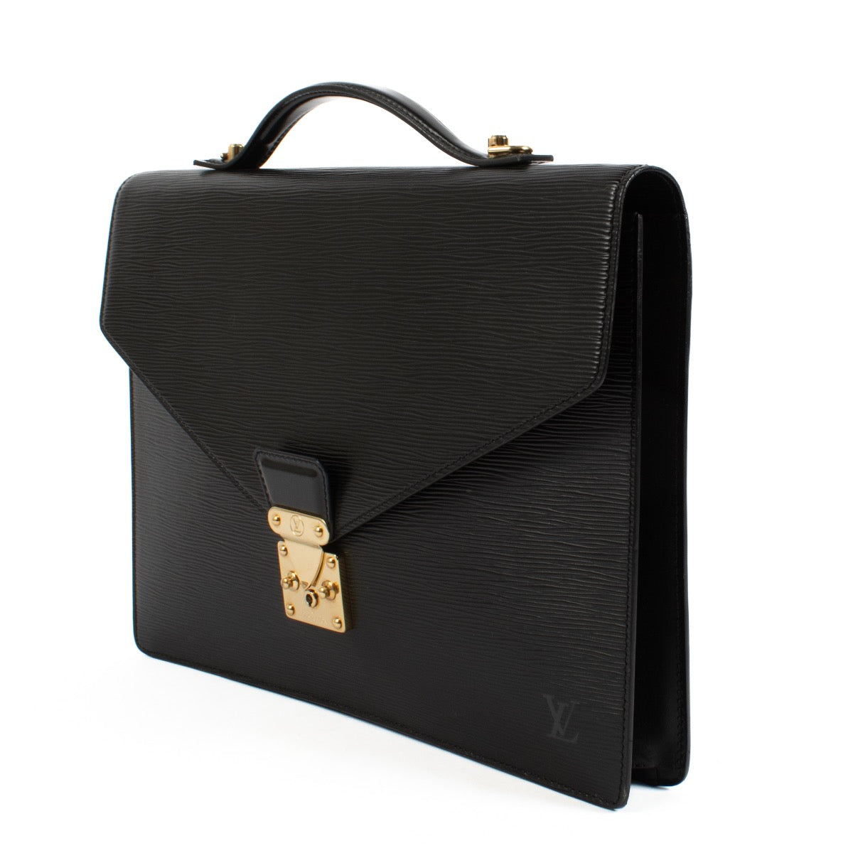 Shop 100% authentic second hand Louis Vuitton Black Epi Serviette Conseiller Briefcase on Labellov.com