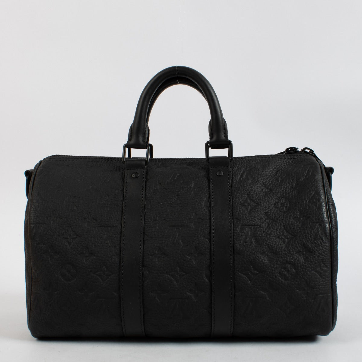 Louis Vuitton Black Monogam Taurillon Keepall 35