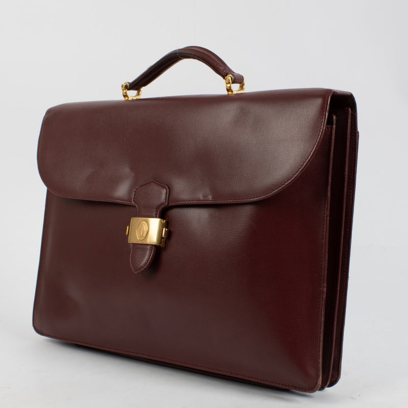 Shop 100% authentic second hand Cartier Burgundy Vintage Briefcase on Labellov.com