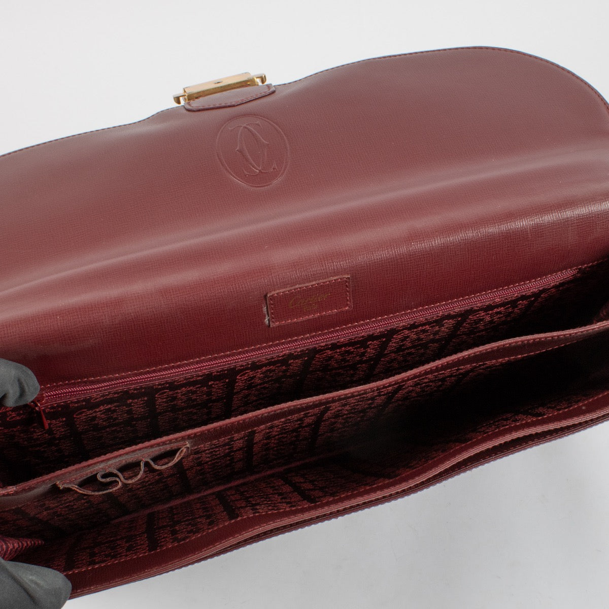 Shop 100% authentic second hand Cartier Burgundy Vintage Briefcase on Labellov.com