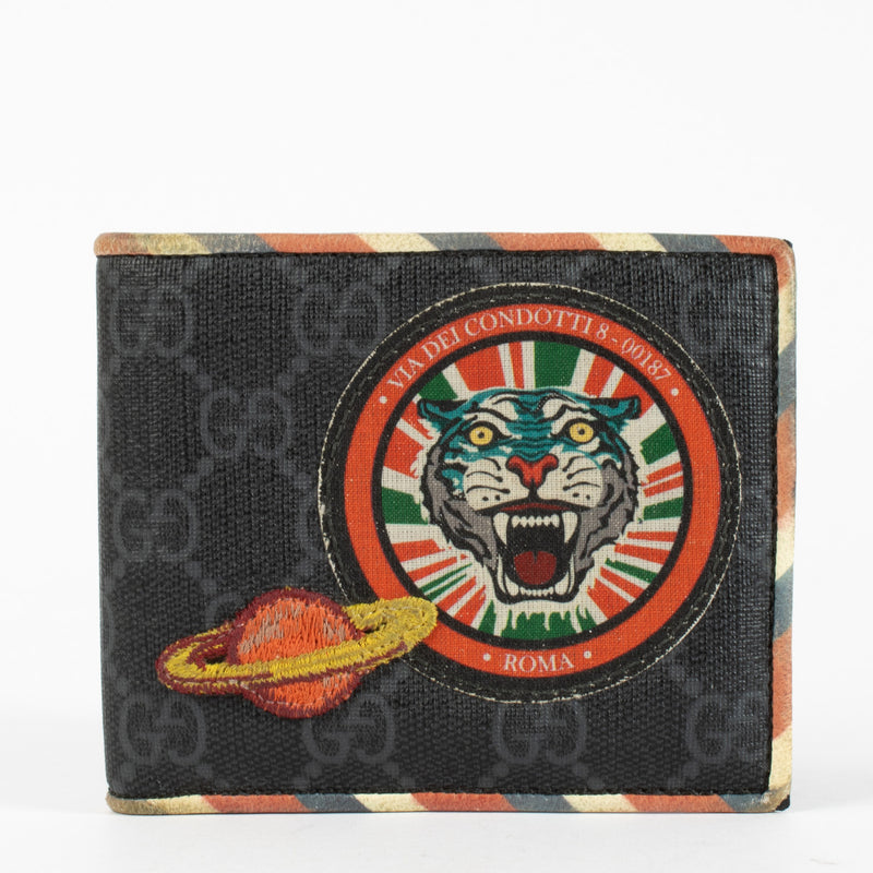 Gucci Black GG Supreme 'Via Dei Condotti' Wallet