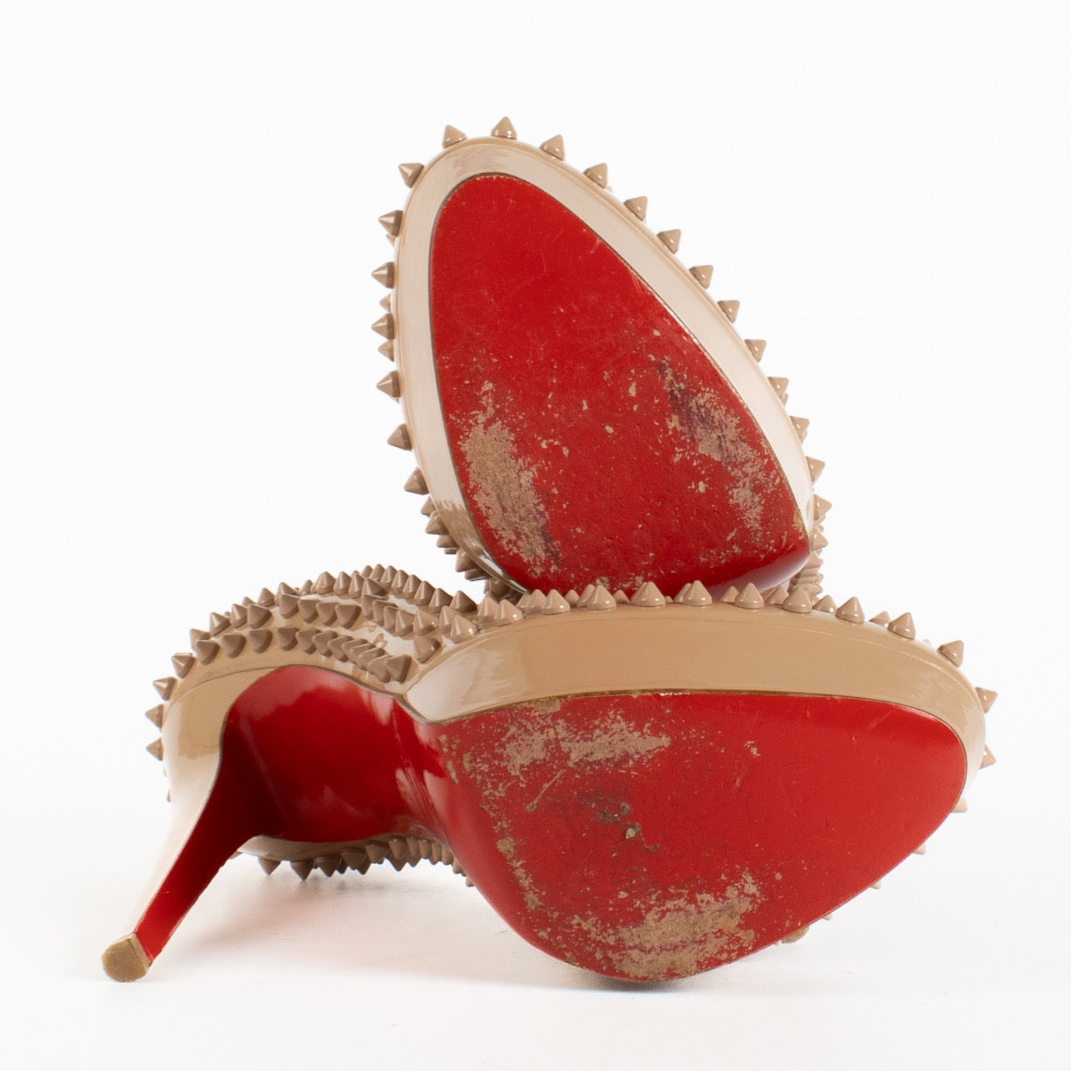 Authentic Pre-loved Christian Louboutin Nude Alti Spike Pumps - Size 40 on Labellov.com