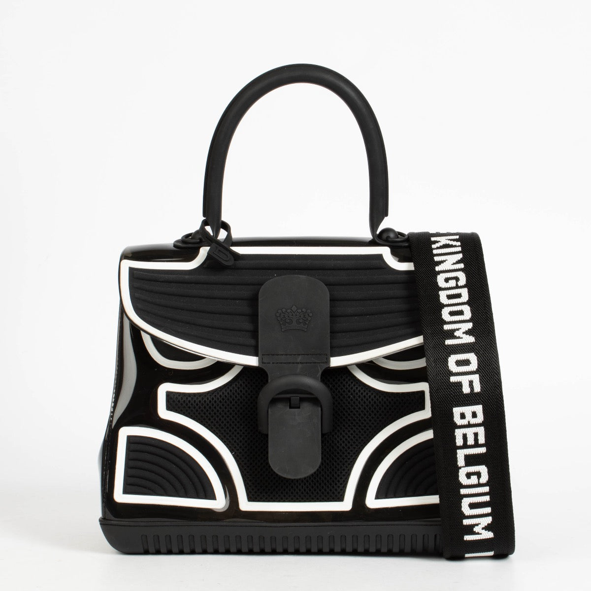 Authentic pre-loved Delvaux Brillant MM The Champion black & white Crossbody on Labellov.com
