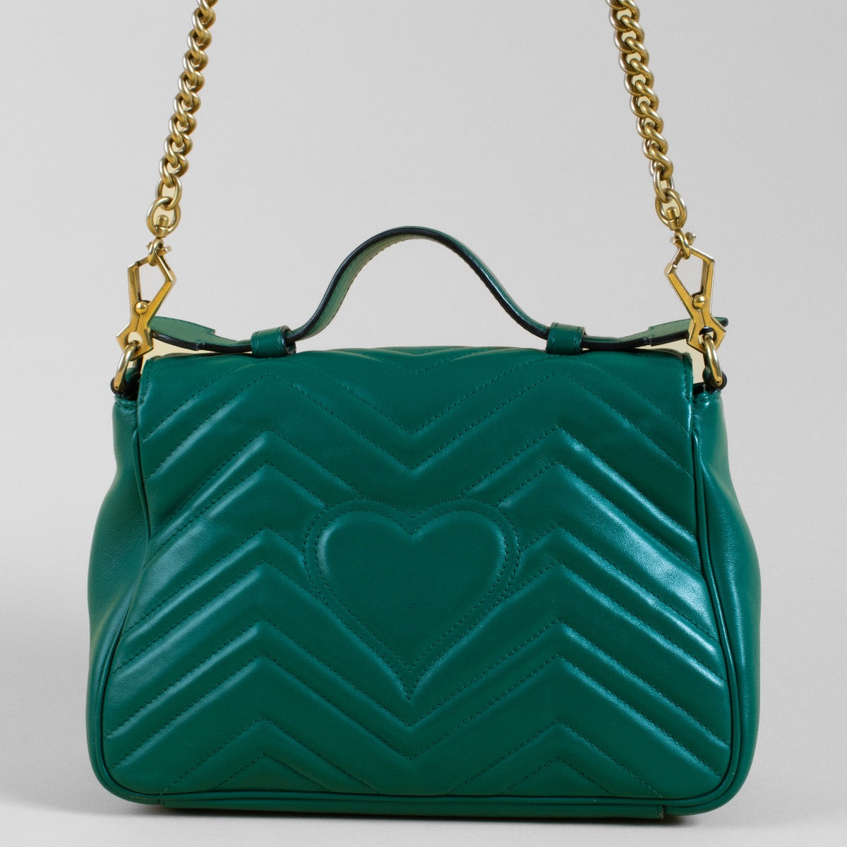 Shop 100% authentic second hand Gucci Green GG Marmont Small Top Handle Bag on Labellov.com