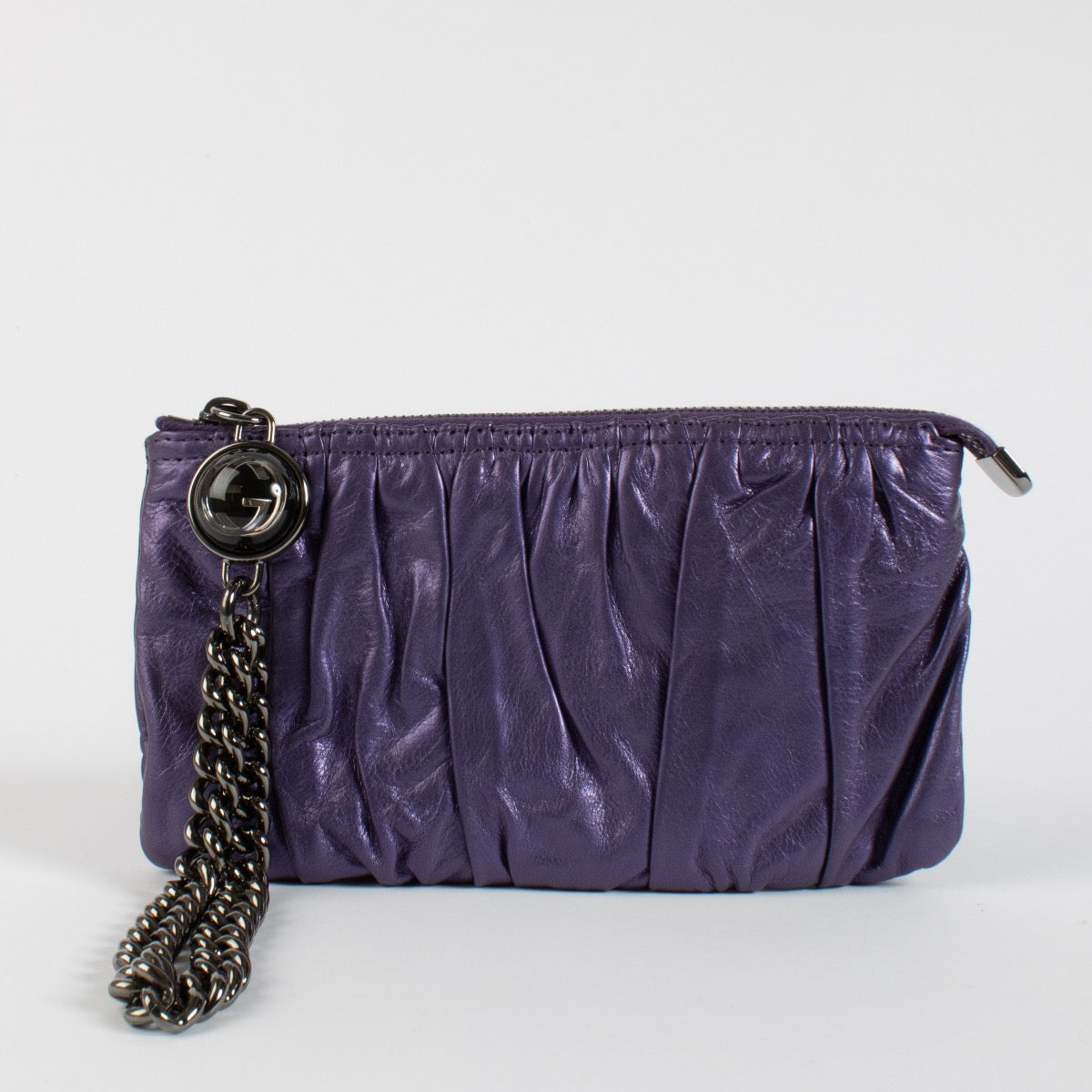Shop 100% authentic second hand Gucci Purple Pleated Clutch on Labellov.com