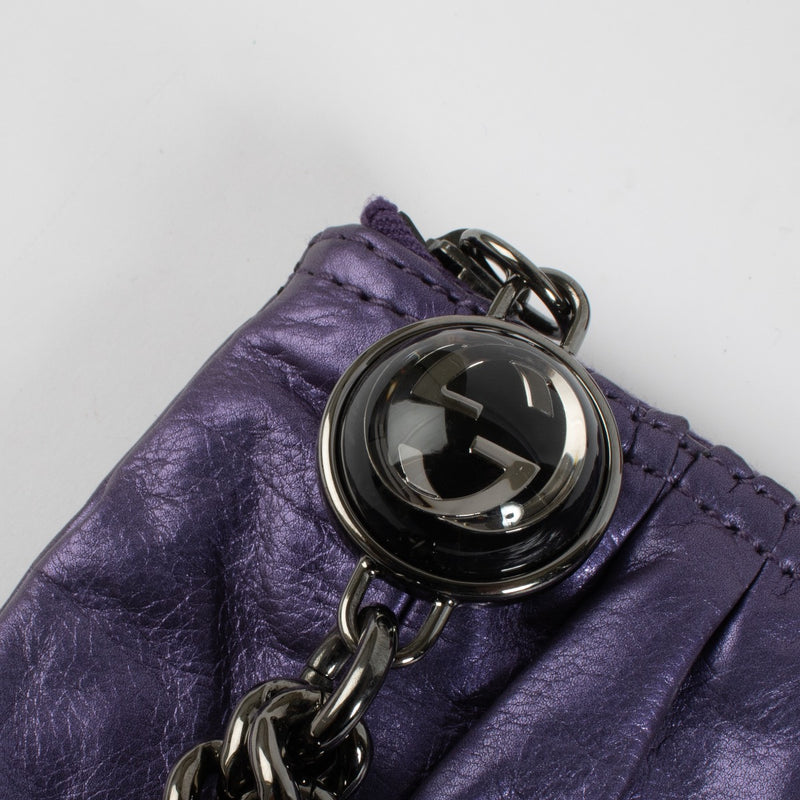 Shop 100% authentic second hand Gucci Purple Pleated Clutch on Labellov.com