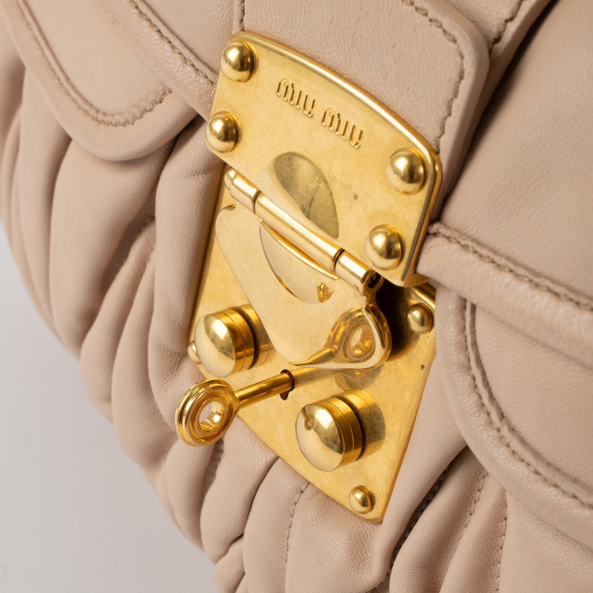 Shop 100% authentic second hand Miu Miu Beige Matelasse Bag on Labellov.com