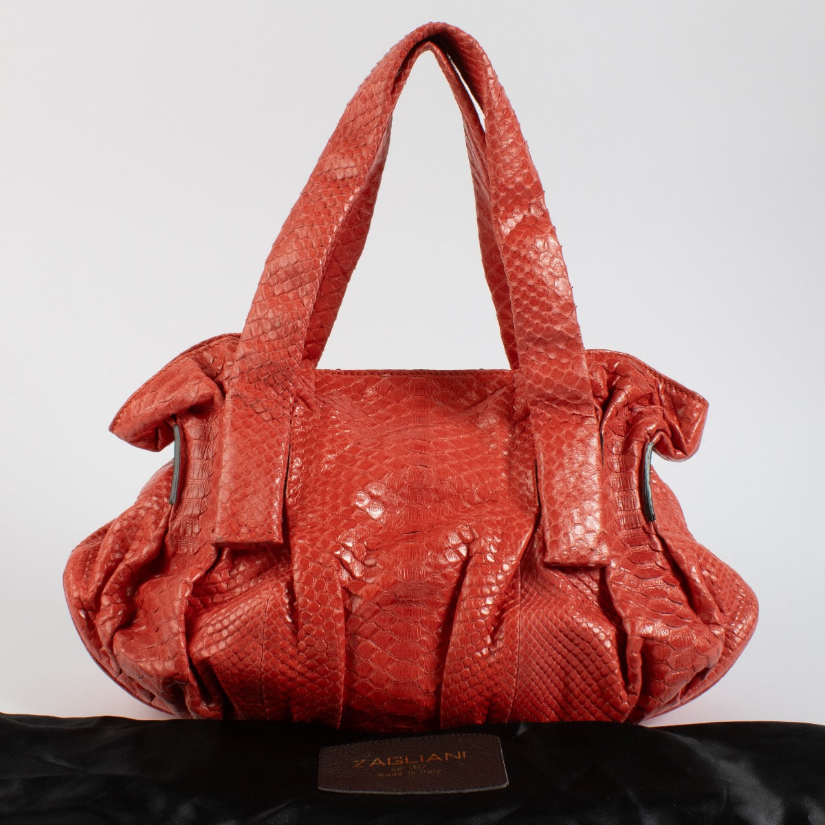 Shop 100% authentic second hand Zagliani Red Python Bag on Labellov.com