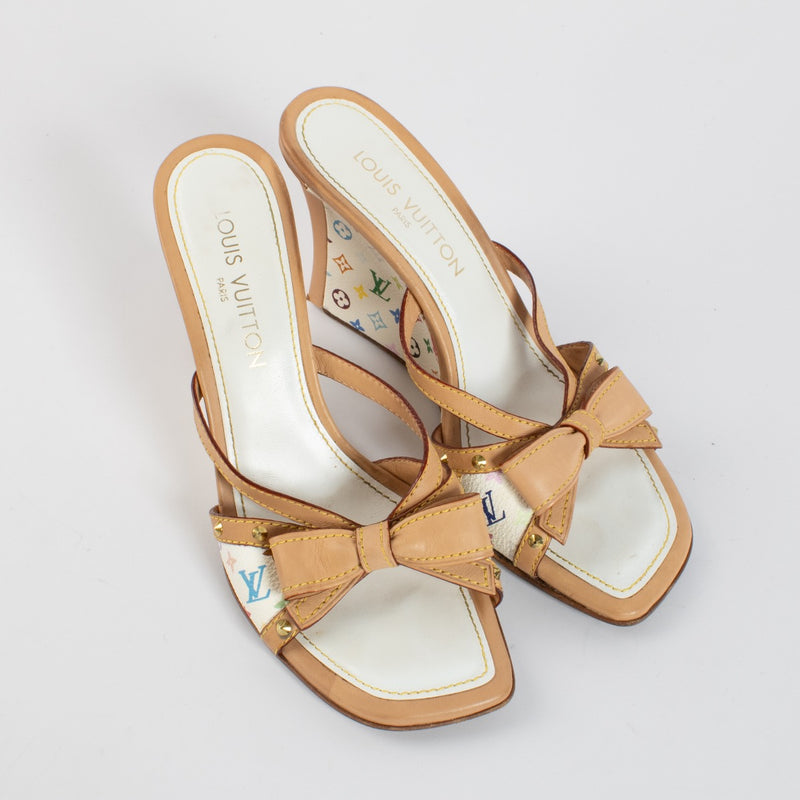 Shop 100% authentic second hand Louis Vuitton White Monogram Multicolore Mule Sandals on Labellov.com
