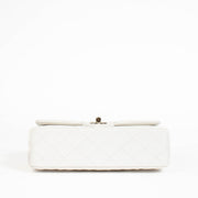 Authentic Chanel White Caviar Small Classic Flap Bag on Labellov.com