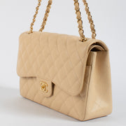 Authentic second hand Chanel Beige Caviar Large Classic Bag on Labellov.com